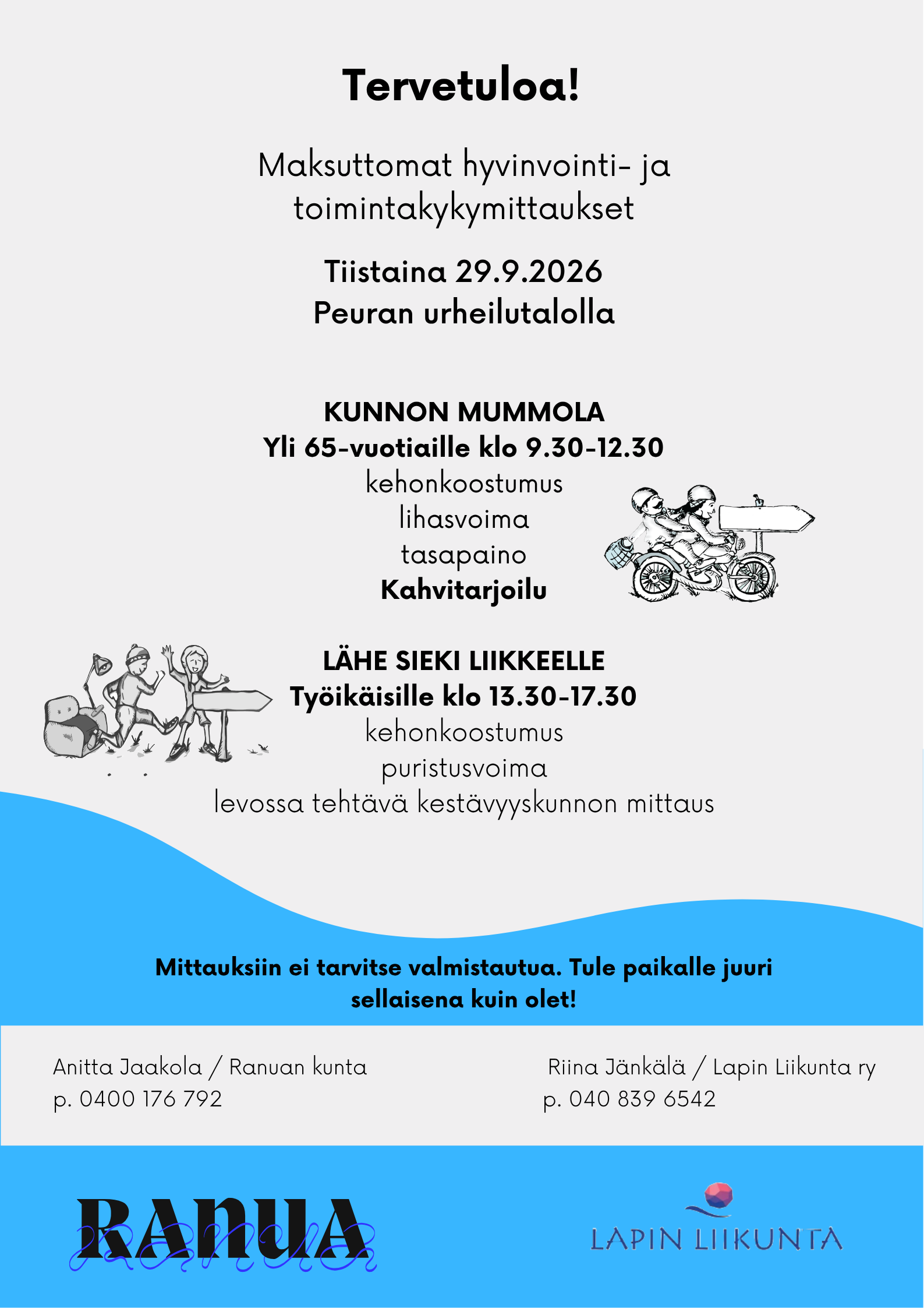 Kunnon Mummola & Lähe sieki liikkeelle -tapahtumat Ranualla